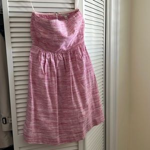 Pink strapless Banana Republic dress